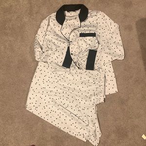 Kate spade, polka dot satin pajamas, size L